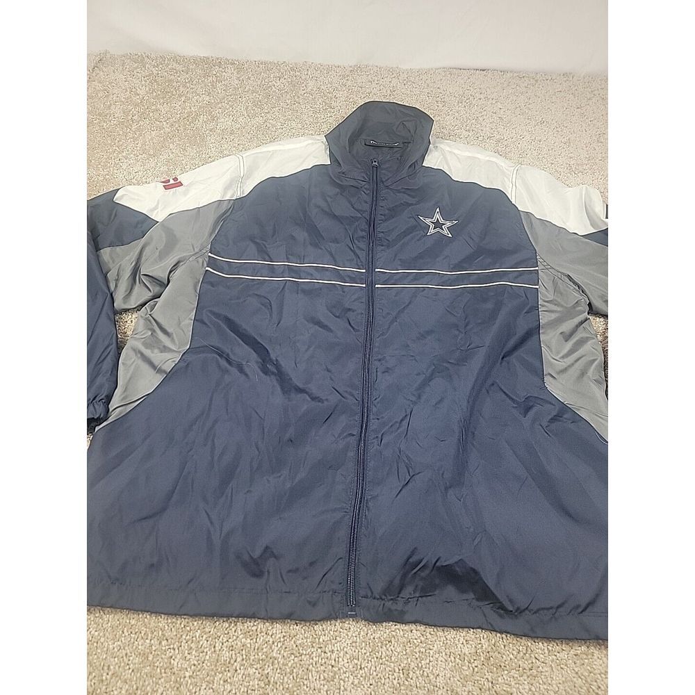 NFL Dallas Cowboys‎ Full Zip Windbreaker Blue Jacket Size XL - Picture 2 of 13